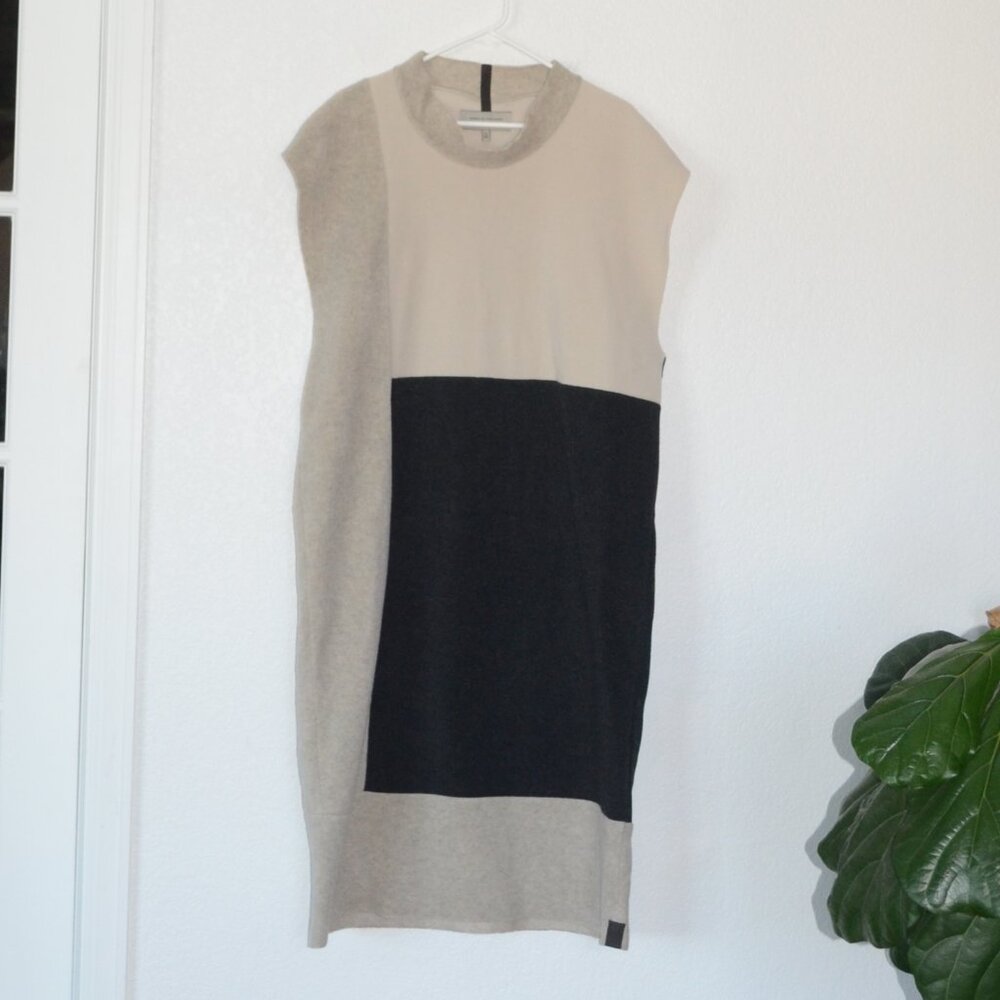 Henriette Steffensen Boxy Short Sleeve Patch Fleece Dress – S/M –